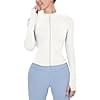 Locachy Women’s Lightweight Stretchy Workout Full Zip Running Track Jacket with Thumb Holes